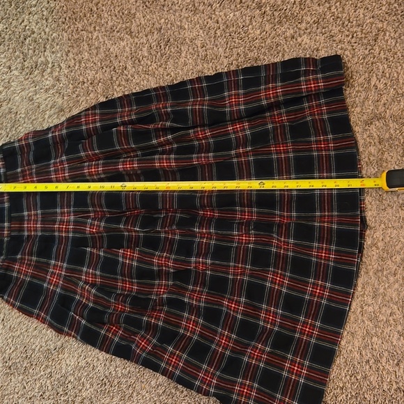 Talbots 100% Wool Plaid Pleated Skirt 12 - Picture 3 of 5